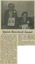 Emmet Quinn - American Legion Award - Newspaper clipping