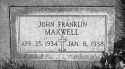 John Franklin Maxwell - Headstone