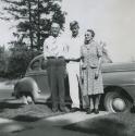 Jefferson and Minnie McAnelly with Johnny Miller - early 1950s