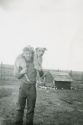 Joe Quinn with dog Buck Joe Quinn with dog Buck